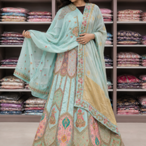 Blue lehnga set for women