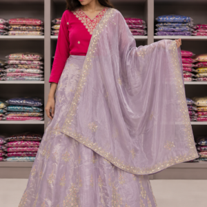 purple lehnga set for women