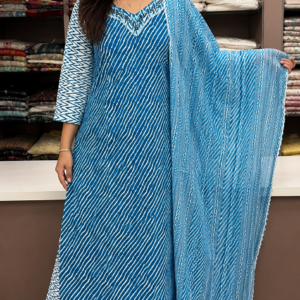 blue kurti for women