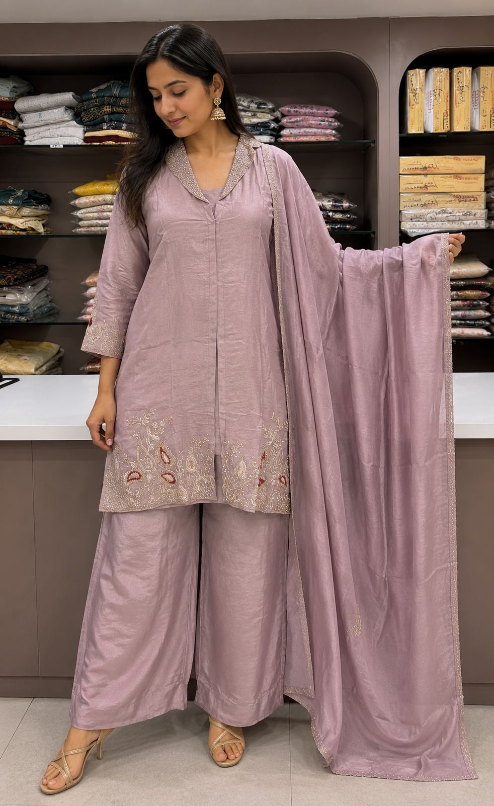 lavender sharara set for women