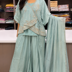 blue sharara set for women