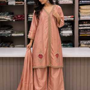 pink sharara set for women