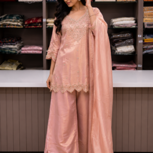 pink sharara set for women